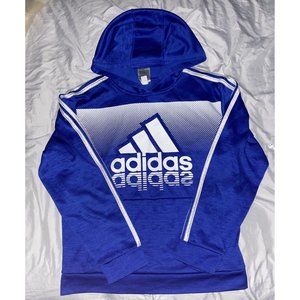Adidas Sweater Youth Large (14/16) Blue White Hoodie